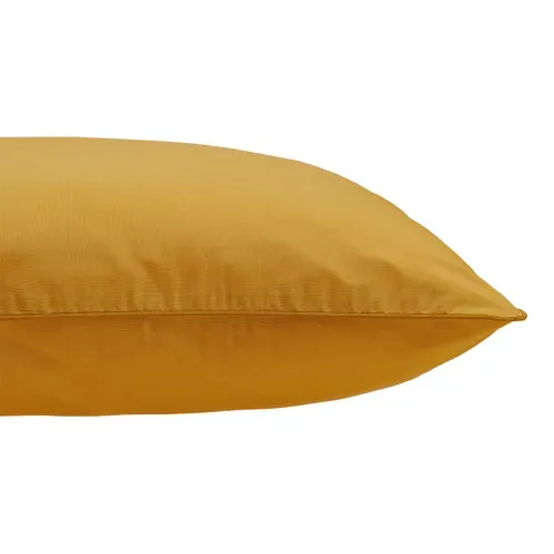 2 taies d'oreiller 65x65 cm DREAMEA PERCALE OCRE vue détaillée