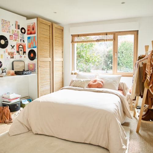 2 taies d'oreiller 65x65 cm DREAMEA PERCALE BEIGE