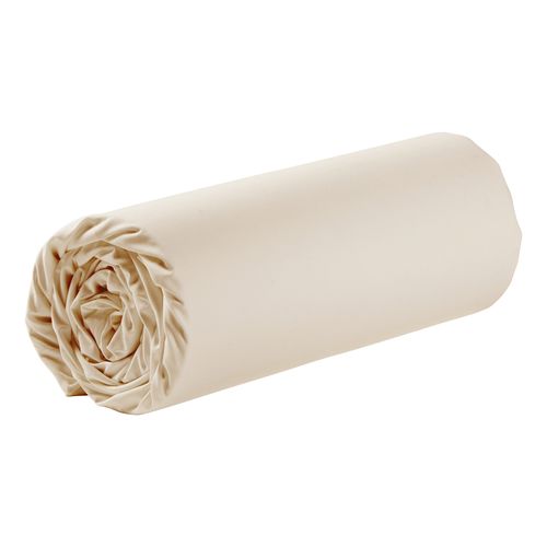 Drap housse 140x190 cm DREAMEA PERCALE BEIGE