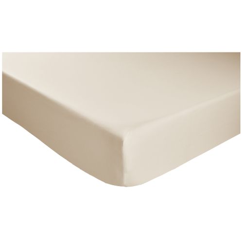 Drap housse 160x200+35 cm DREAMEA PERCALE BEIGE