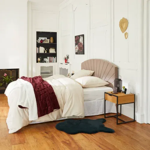 Housse de couette 240x220 cm DREAMEA PERCALE BEIGE