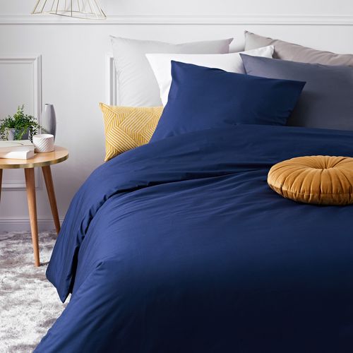 Housse de couette 240x220 cm DREAMEA PERCALE BLEU