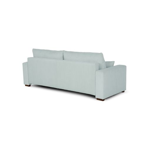 Canapé 3 places convertible GABIN velours côtelé bleu gris