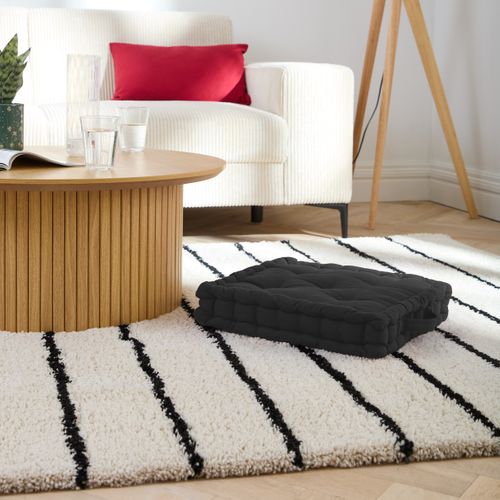 Coussin de sol 40x40 cm ZENITH Noir vue d'ambiance 1