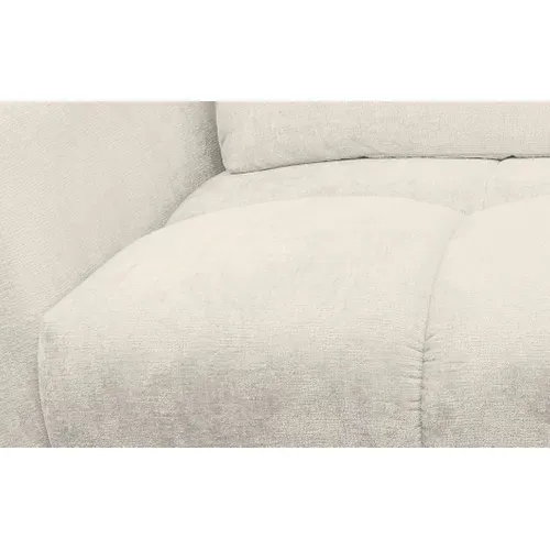 Canapé d'angle droit GIOVANNI tissu blanc cassé