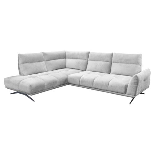 Canapé d'angle gauche GIOVANNI tissu gris clair
