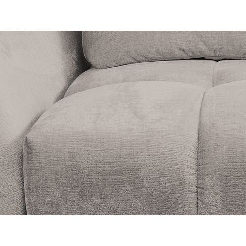 Canapé 2 places fixe GIOVANNI tissu taupe 04