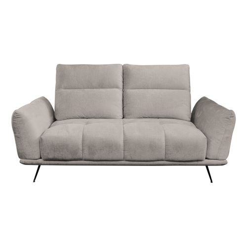 Canapé 2 places fixe GIOVANNI tissu taupe 04