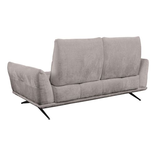 Canapé 2 places fixe GIOVANNI tissu taupe 04