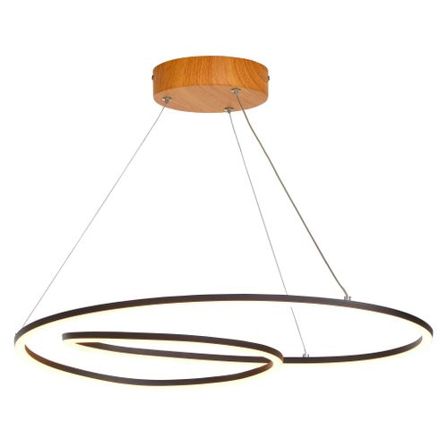 Suspension Led D. 59 cm CIRCLE LOOPING Noire