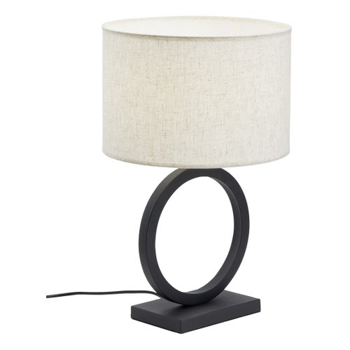 Lampe à poser H. 49 cm MIA Noire et beige