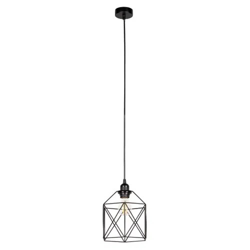 Suspension D. 20 cm SQUARE 2 Noire vue 3/4