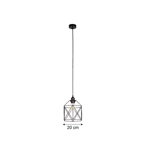 Suspension D. 20 cm SQUARE 2 Noire