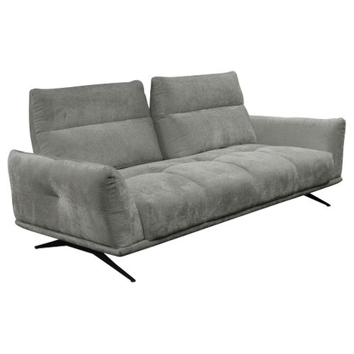 Canapé 3 places fixe GIOVANNI tissu gris souris