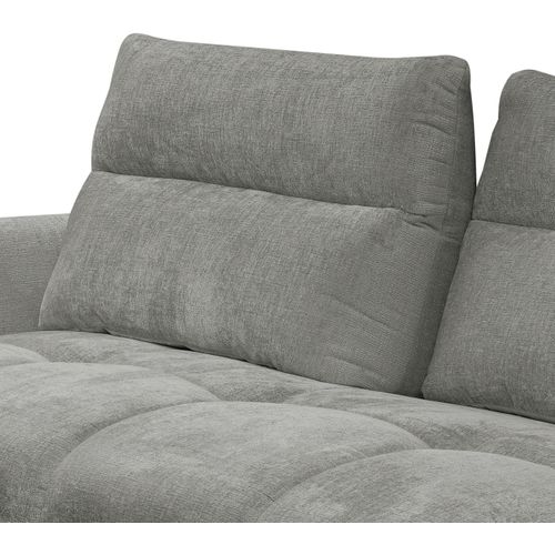 Canapé 3 places fixe GIOVANNI tissu gris souris