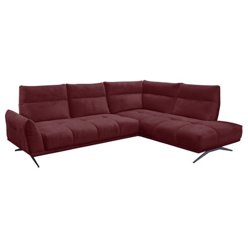 Canapé d'angle droit GIOVANNI tissu bordeaux
