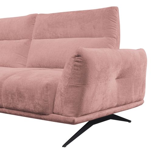 Canapé d'angle droit GIOVANNI tissu rose