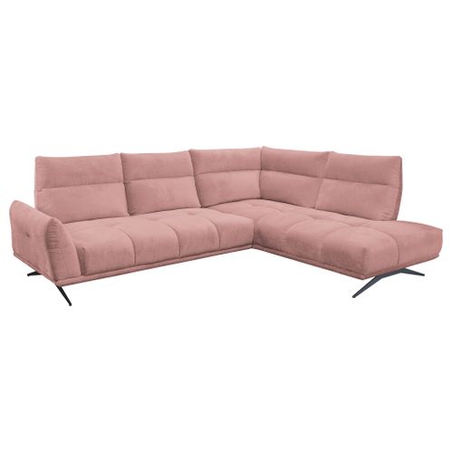 Canapé d'angle droit GIOVANNI tissu rose