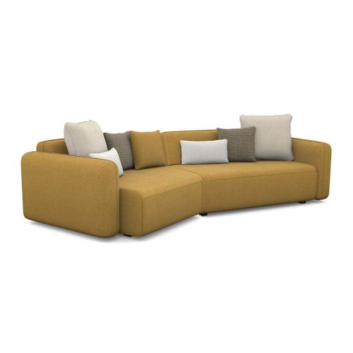 Canapé d'angle méridienne TACTIC à gauche tissu sable