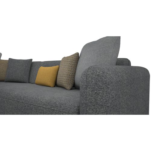 Canapé d'angle méridienne TACTIC à gauche tissu anthracite