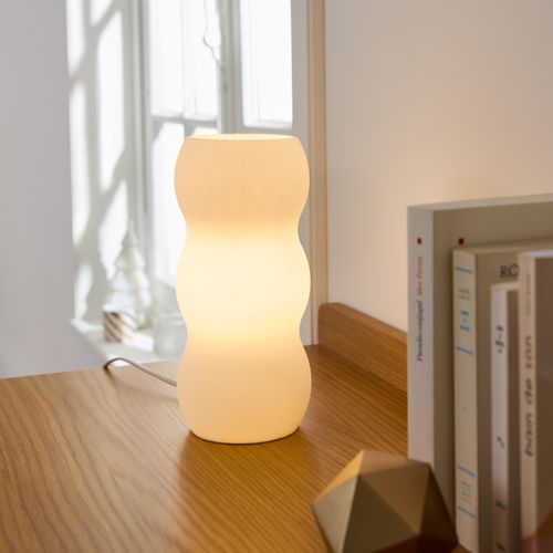 Lampe à poser H. 26 cm LIZZY Blanche