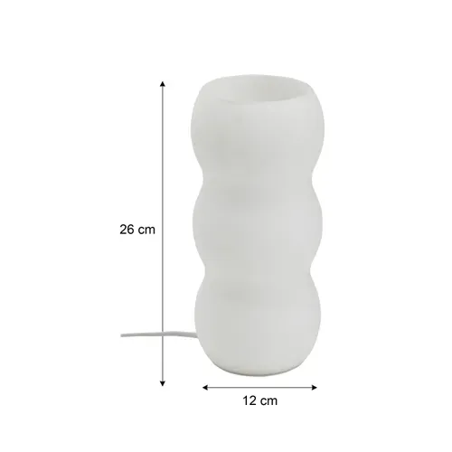 Lampe à poser H. 26 cm LIZZY Blanche