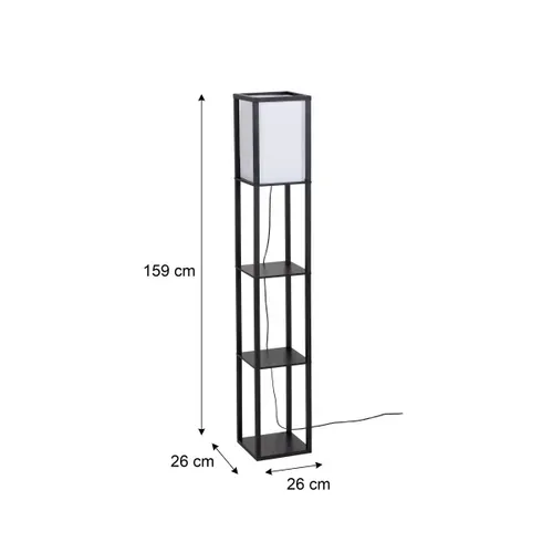 Lampadaire étagères H. 159 cm JEN Noir