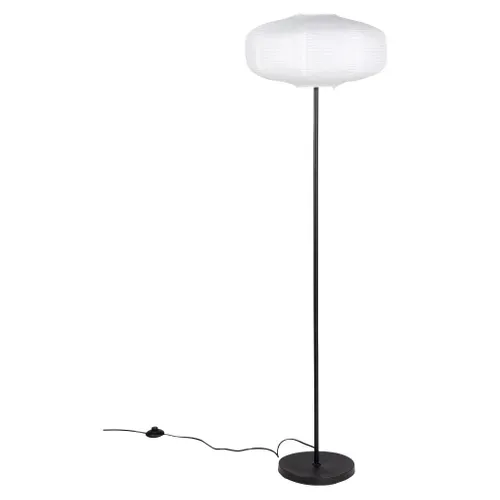 Lampadaire H. 150 cm KIKO Noir et blanc vue 3/4
