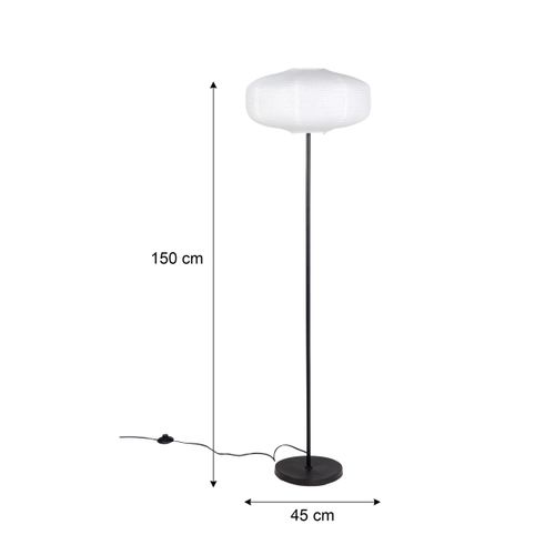 Lampadaire H. 150 cm KIKO Noir et blanc