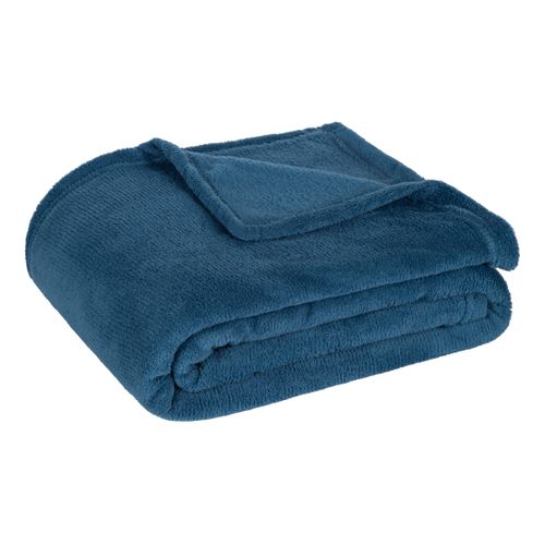 Plaid 130x170 cm TENDRESSE Bleu