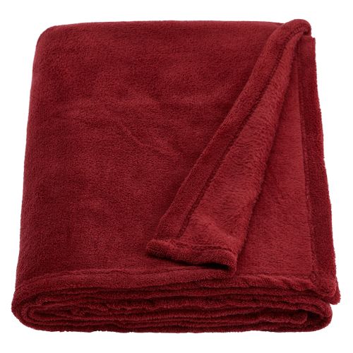 Plaid 130x170 cm TENDRESSE Rouge vue 3/4