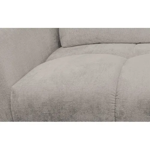 Canapé panoramique GIOVANNI terminal à droite tissu taupe