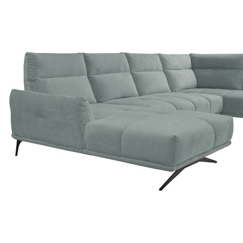 Canapé panoramique GIOVANNI terminal à droite tissu aqua