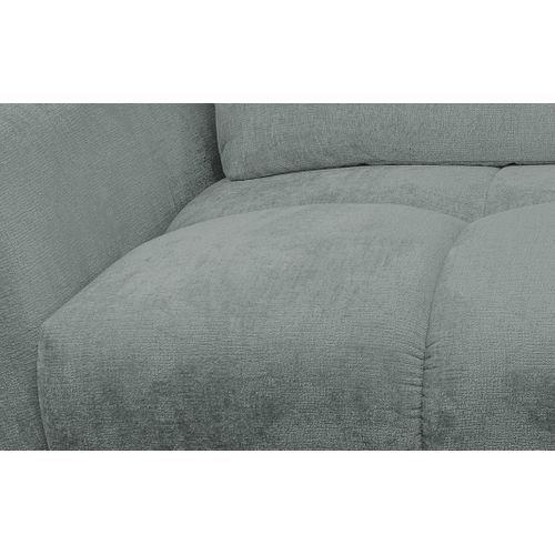 Canapé panoramique GIOVANNI terminal à droite tissu aqua