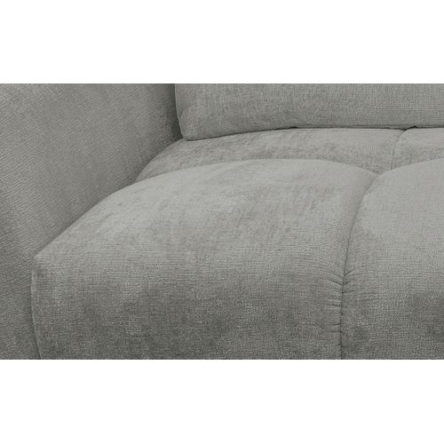 Canapé panoramique GIOVANNI terminal à droite tissu gris