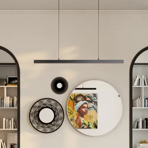 Suspension Led L. 90 cm LÜBECK Noire