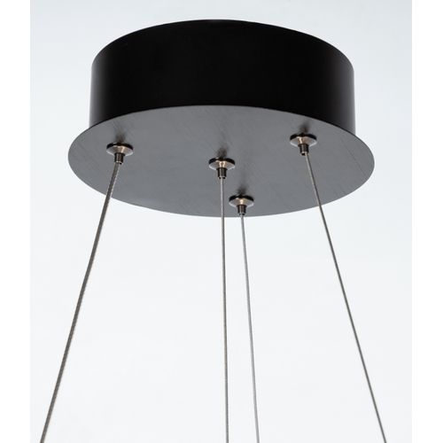 Suspension Led D. 60 cm NEBEL Noire et dorée vue accessoires