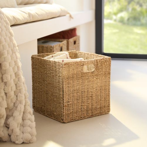 Panier H31 cm JONC DE MER Naturel vue d'ambiance 1