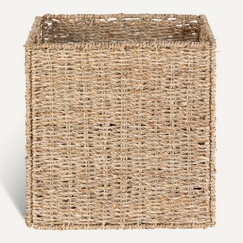 Panier H31 cm JONC DE MER Naturel vue de face