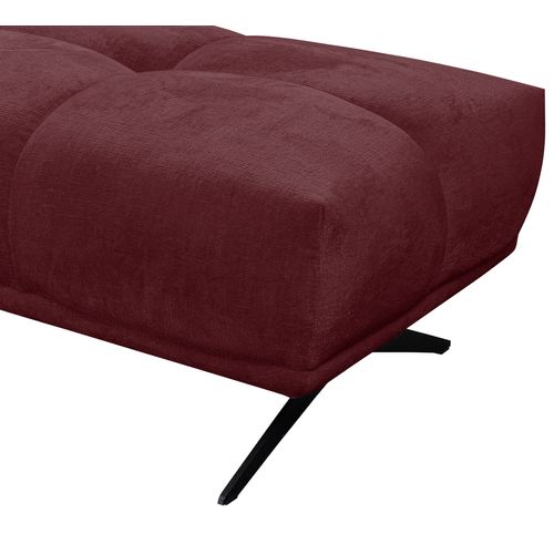 Pouf GIOVANNI tissu bordeaux vue accessoires