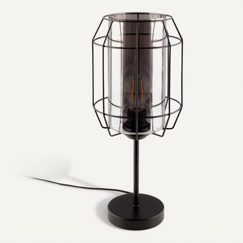 Lampe à poser H. 45 cm TOM Noire vue 3/4