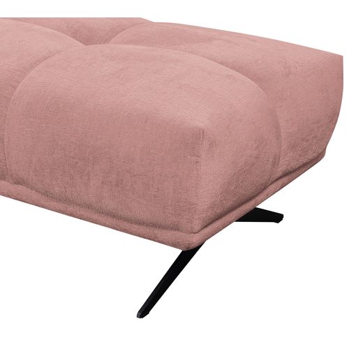 Pouf GIOVANNI tissu rose vue accessoires