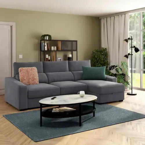 Lampadaire 3 lumières H.165 cm ANTIGUA Noir vue d'ambiance 1