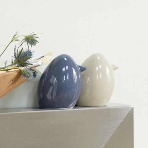 Déco oiseau H. 7 cm ULALIE Taupe