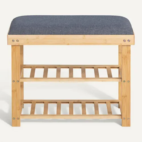 Banc range chaussures PHILS Gris / Naturel vue de face