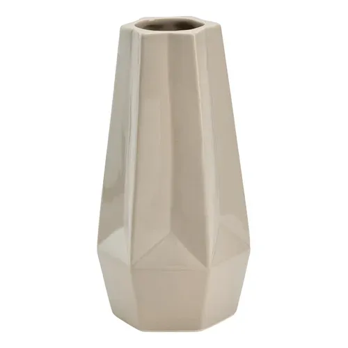 Vase H. 24 cm VANDA Beige vue de face