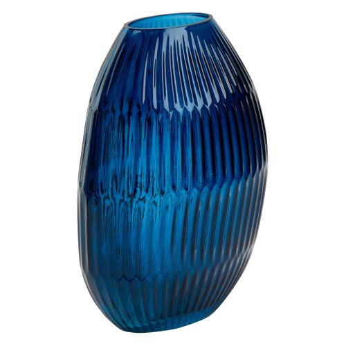 Vase H. 24 cm VALORIS Bleu vue 3/4
