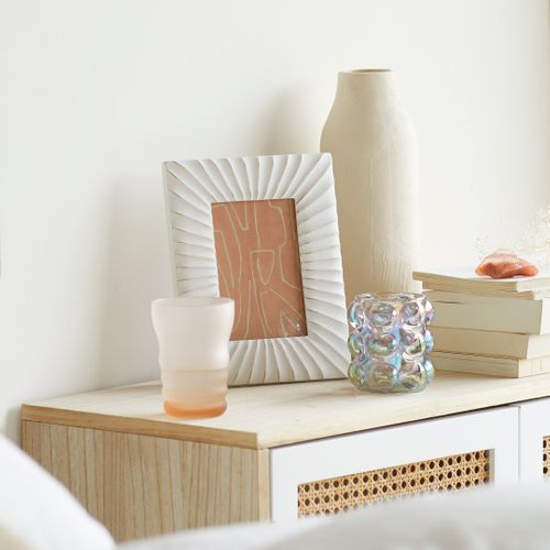 Photophore H. 9,5 cm VASSILI Vert irisé