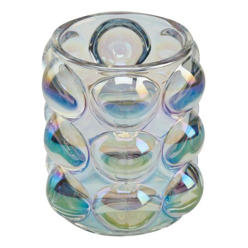 Photophore H. 9,5 cm VASSILI Vert irisé