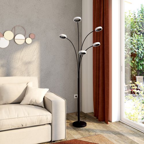 Lampadaire Led 5 têtes H.189cm LYRA Noir
